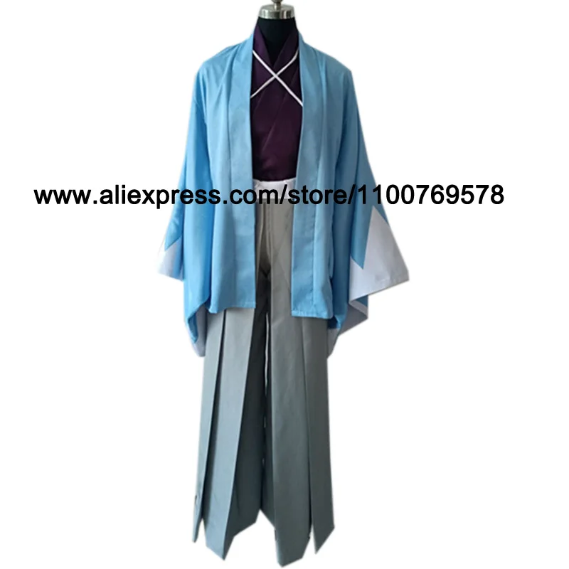 

Custom size Hakuoki Toshizo Uniform Cosplay Costume Kimono Clothing Hakuoki Hakuouki Shinsengumi Kitan Shinsengumi Blue Coat