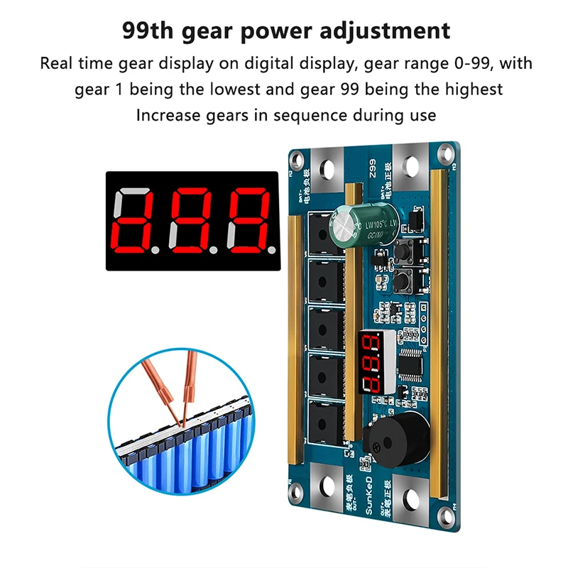 Saldatore a punti 12V 18650 Batteria al litio Accumulo di energia Saldatrice a punti PCB Circuito Attrezzatura di saldatura portatile Kit fai da te