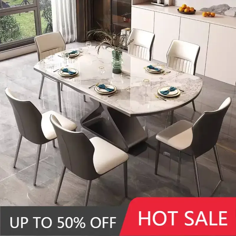 Designer Italian Dining Tables White Decorations Expandable Set Dining Tables Luxury Modern Mesas Comedor Furniture For Home