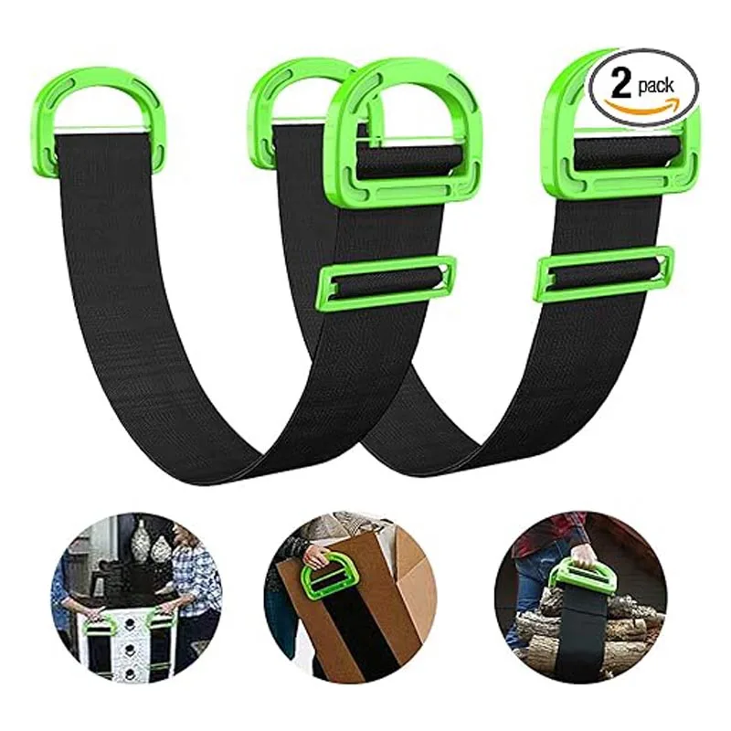 2 PCS Adjustable Lifting Moving Straps, Multifunctional Carrying Strap Belt with Durable Handles Support 600Lbs,for Furniture