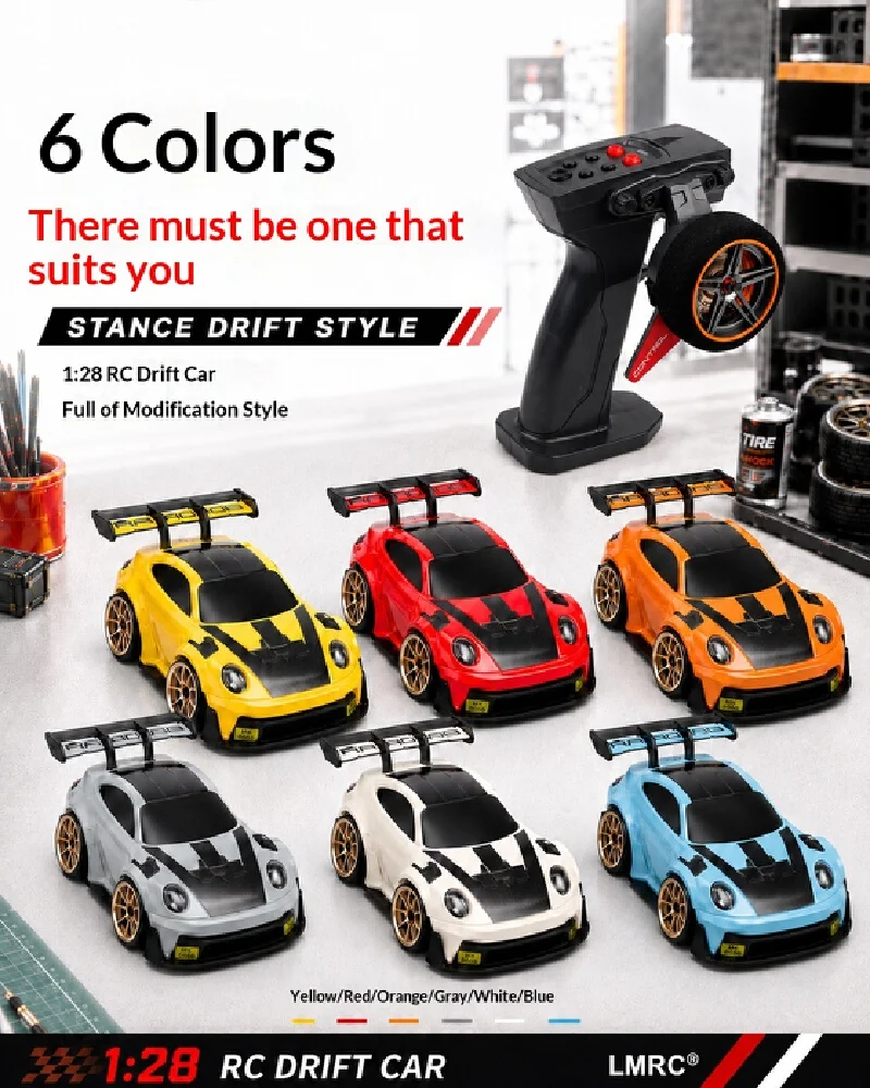 Lmrc 1:28 Rc Drift Car 4Wd Full Proportional High Speed Remote Control Racing Vehicle For Desktop Indoor Hobby view 5