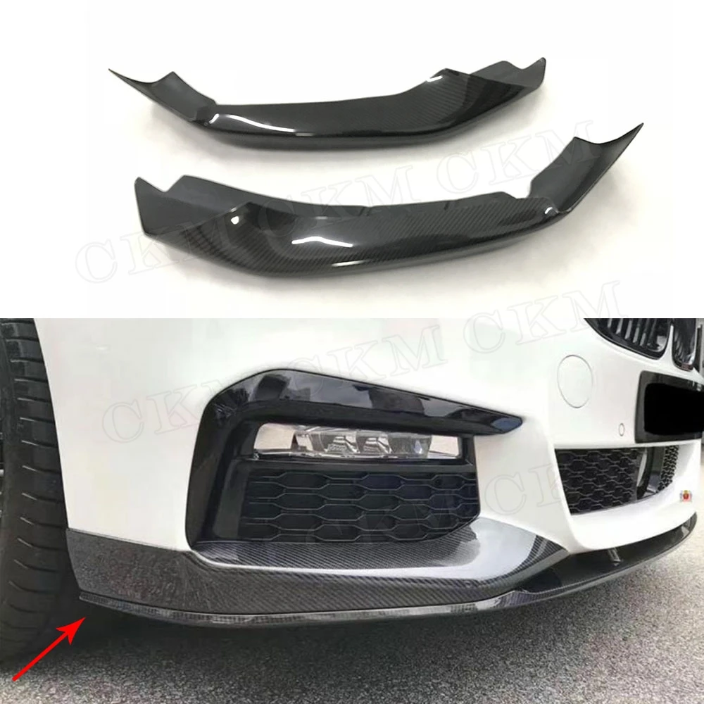 

Carbon Fiber Front Lip Splitters Aprons for BMW 5 Series G30 G31 520i 530i 540i M Sport 2017 -2019 FRP Bumper Canards Trim Guard