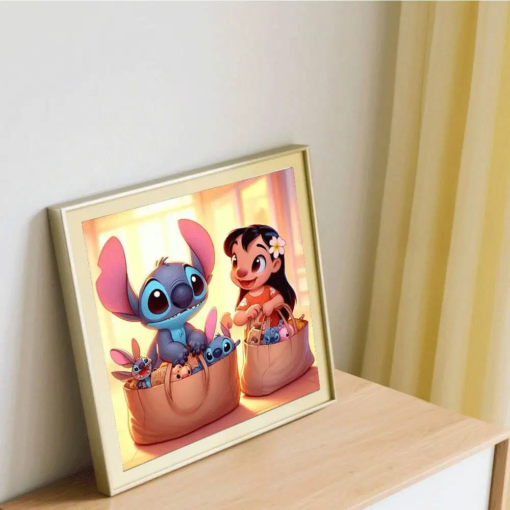 ديزني 5D DIY الماس اللوحة غرزة و ليلو الكرتون رسمت باليد الراين رسم هدية ديكور المنزل