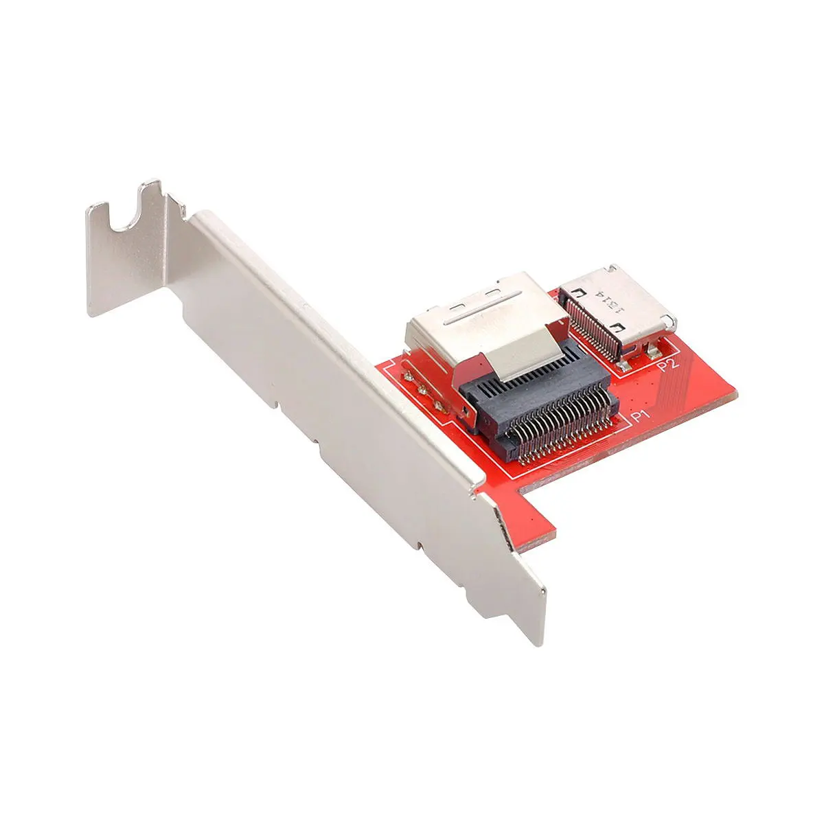 Xiwai Chenyang PCI-Express 4.0 Mini SAS SFF-8087 to Oculink SFF-8611 SFF-8612 PCBA Female Adapter With Bracket