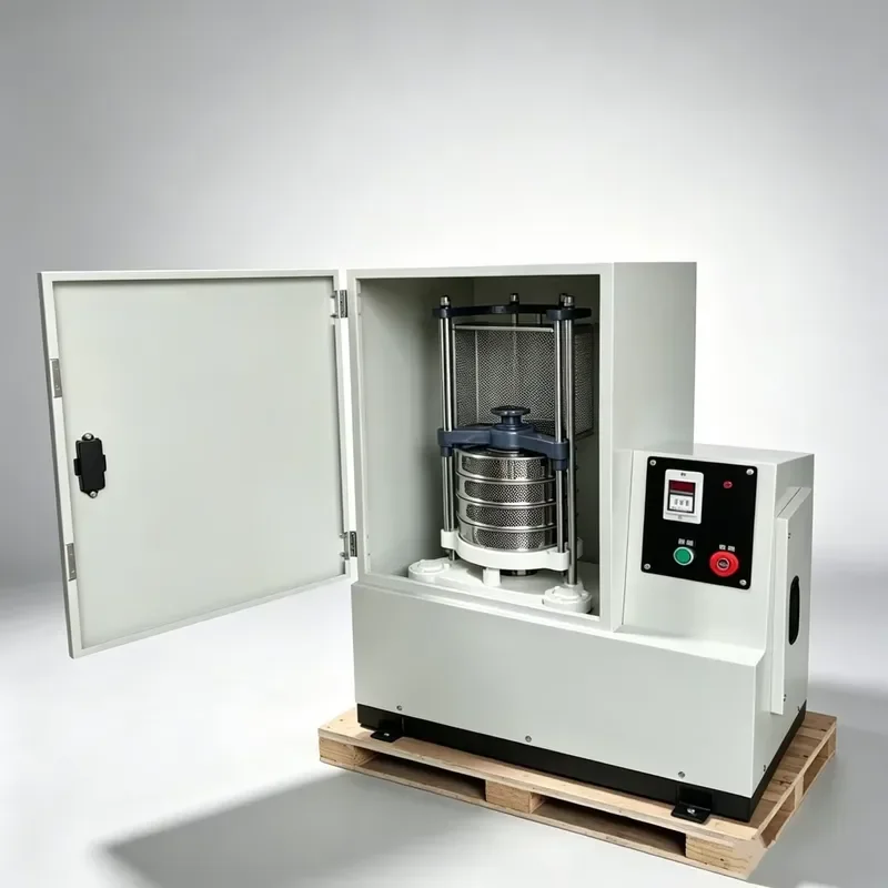 i Enclosed Vibrating Sieve Shaker Lab Sealed Test Sieve Machine Dust-Free Sample Particle Size Analysis for Mineral Ore Coal