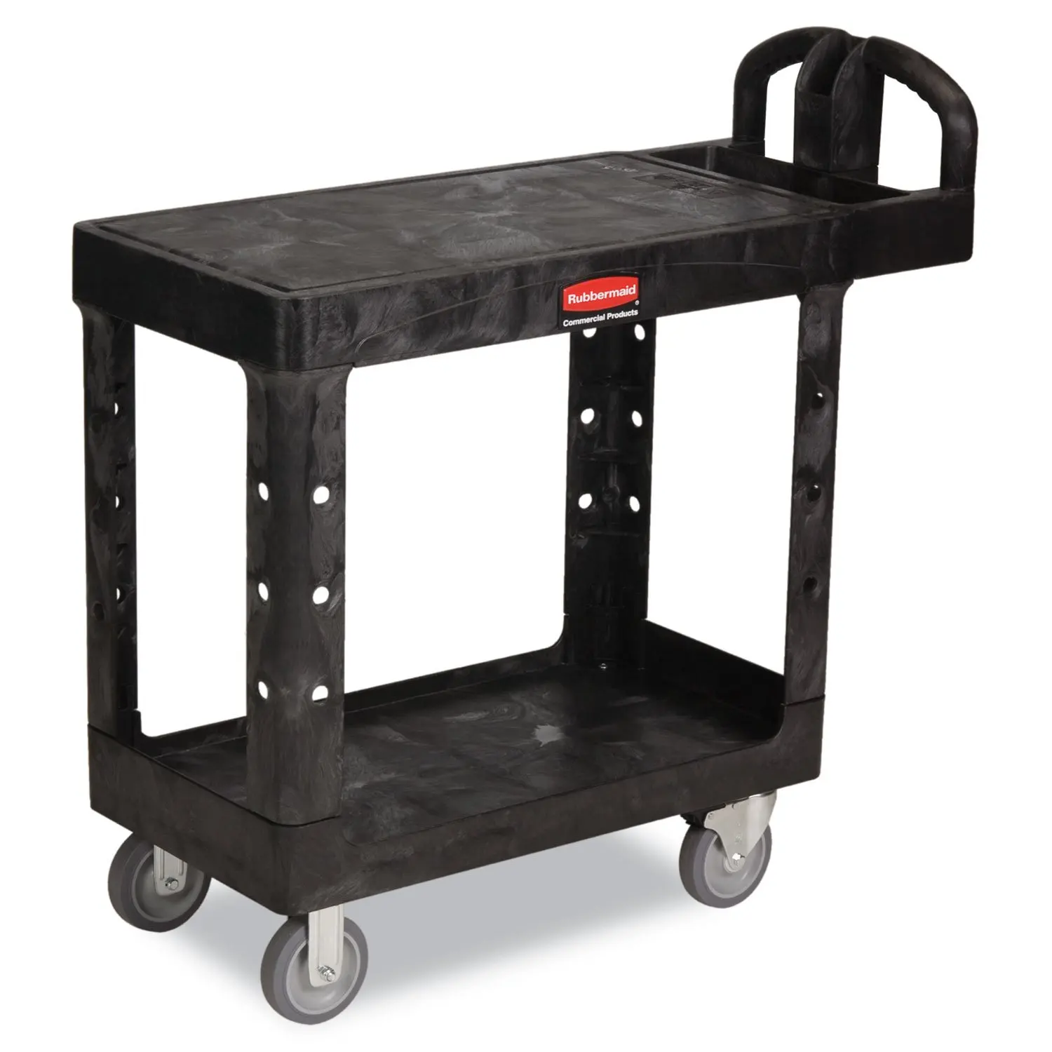 Products Utility Cart with Two Shelves, 500 Pound Capacity, Small, Ergonomic Handle, Capacity