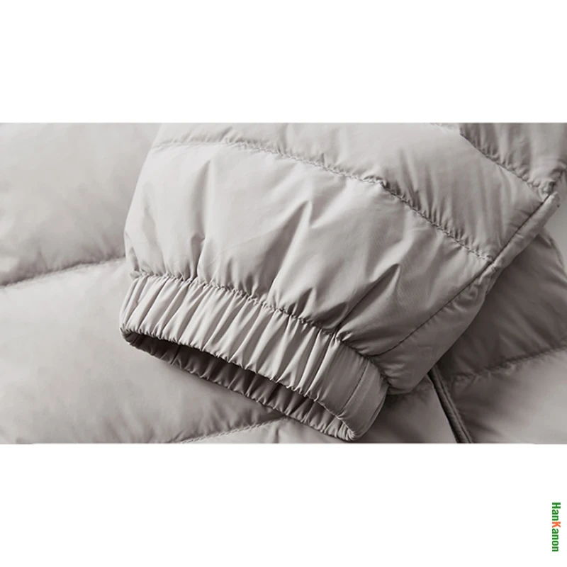 Couple Hooded Down Jacket with 90% White Duck Down Filling & Windproof Shield