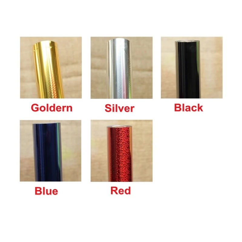 60MM*100M Hot Foil Stamping Paper Colors Original Golden Silver Red Blue Black For LY Heat Press Transfer Machine