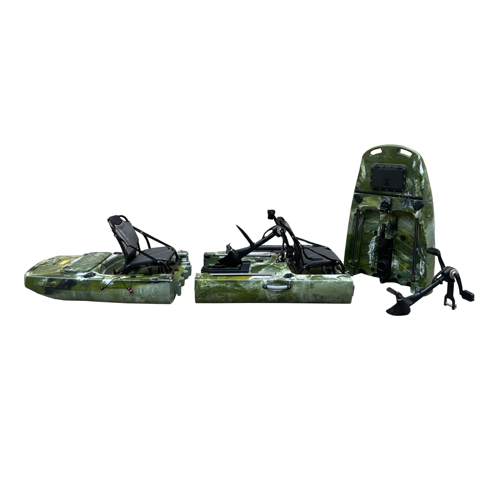 Pro Angler Plastic Modular Folding Kayak Foldable Two Parts Split Fishing Kayak with Pedal System Which Can Reverse and Forward view 6