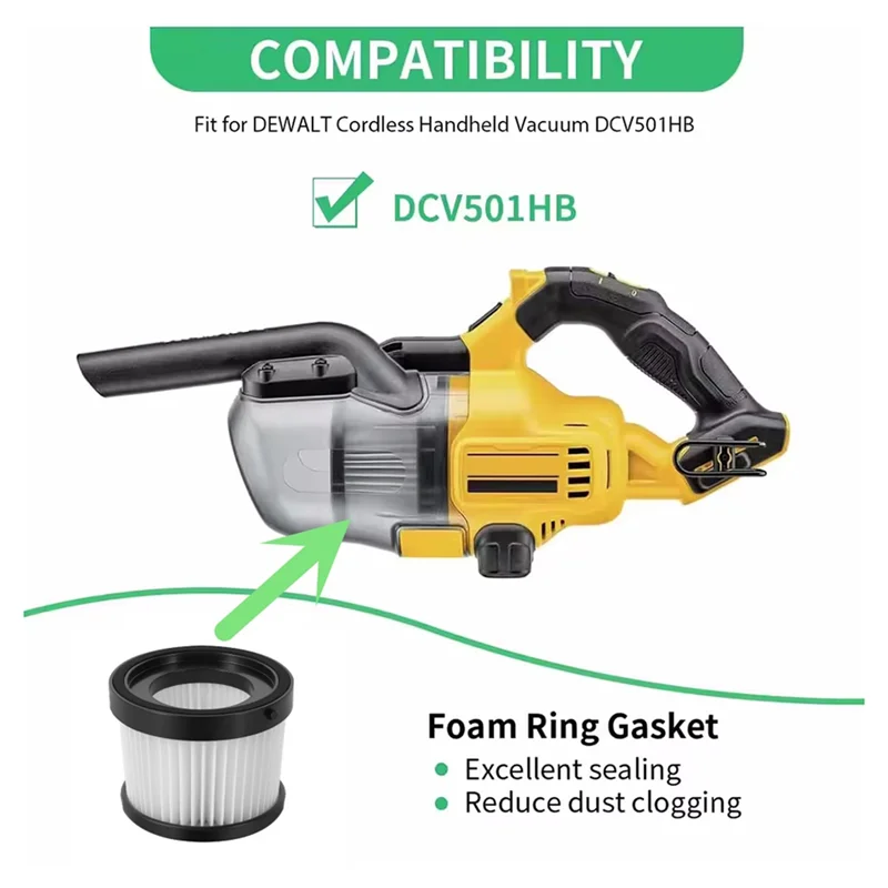 TCF-For DCV501HB مكنسة كهربائية محمولة استبدال مرشحات استبدال مرشح قابل للغسل