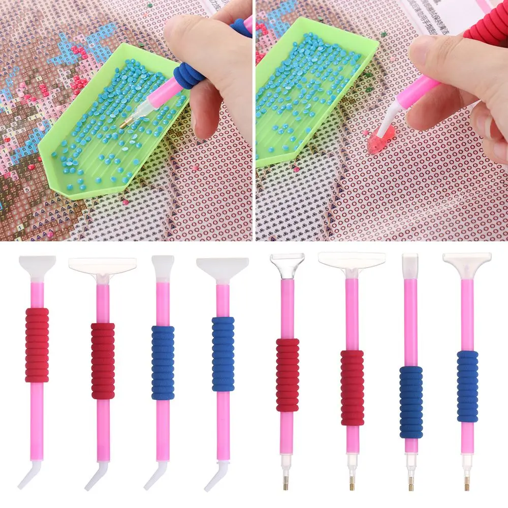 4 قطعة DIY بها بنفسك الخياطة اكسسوارات عبر غرزة الكوع 5D الماس اللوحة نقطة الحفر القلم الماس أدوات الرسم على الحائط مكافحة التعب