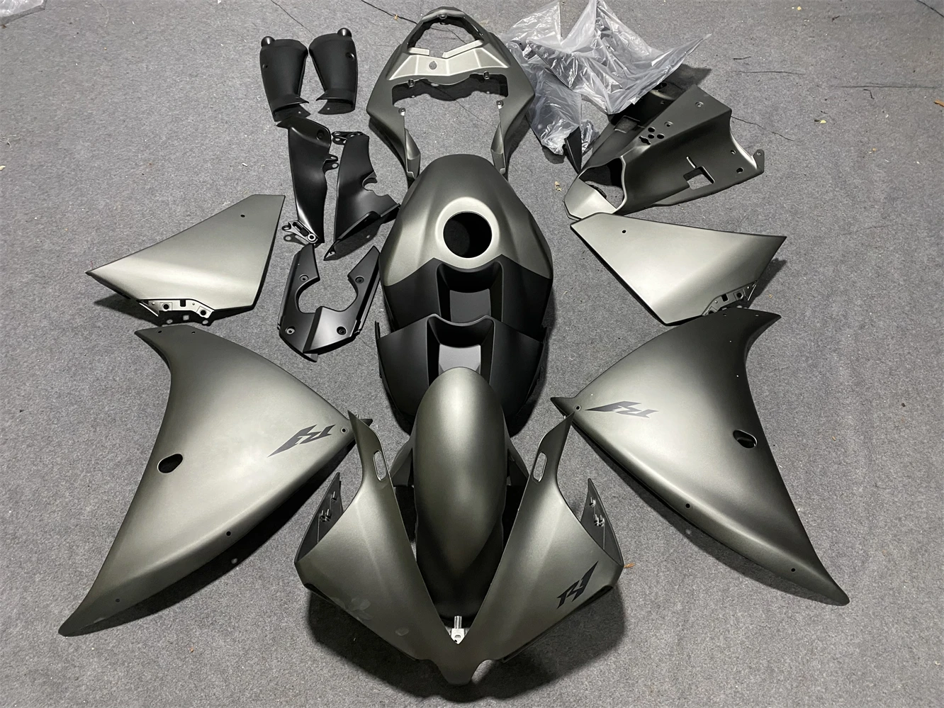 Motorcycle fairing fits YZF-R1 09 10 11 12 13 14 YZF1000 2009 2010 2011 2012 2013 2014 Fairing Gray black motorcycle housing