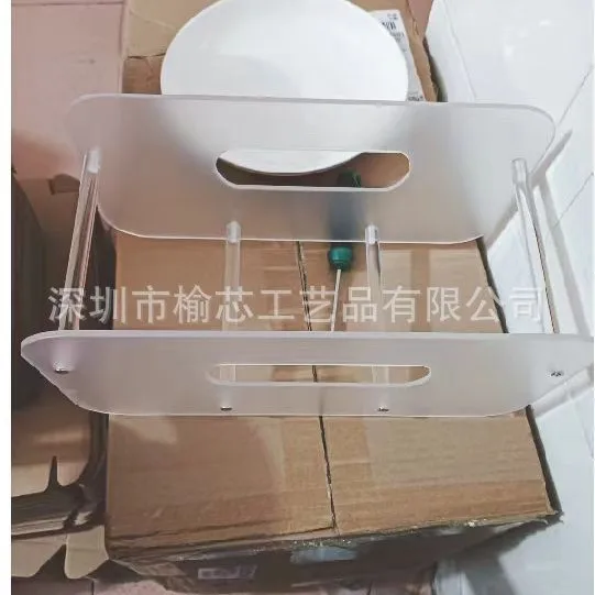 

Acrylic Plate Rack Transparent Dish Drying Stand Kitchen Counter Organizer Cabinet Space Saver Home Restaurant Rv