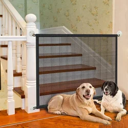 Pet Dog Barrier Fences Pet Isolated Network Stairs Gate Easy Installation New Folding Breathable Mesh Playpen Dogs Safety Fence