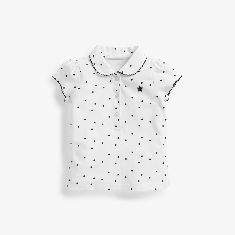 Baumwoll-Kinder-Poloshirt Sommer Kurzarm Revers Kinder-Oberteil Weich Atmungsaktiv Jungen Mädchen Lässige Alltagskleidung Kleinkinder – Detail 7