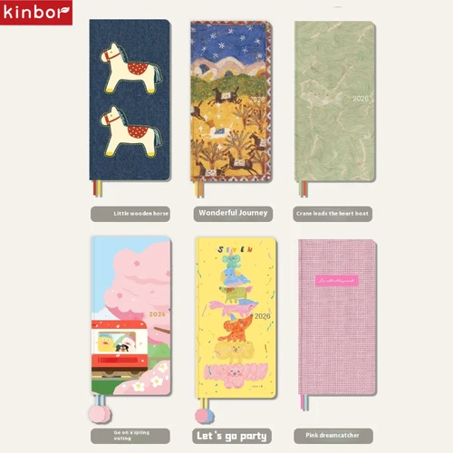 Los más nuevos Kinbor Agendas 2026 cuaderno planificador diario semanal 78g semanas de papel manuales horario libro de eficiencia regreso a la escuela