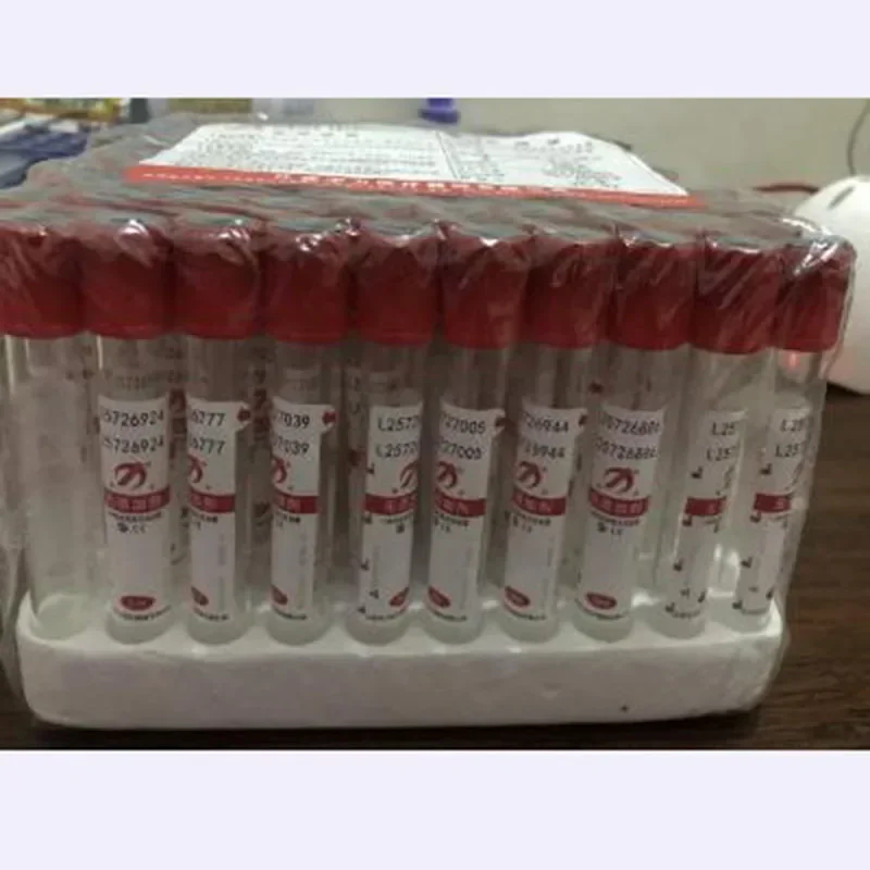 100pcs Veterinary Vacuum Blood Collection No Additives PRF Tube 3ml 5ml 10ml Lab Plain Tube Sterile Blood Test Tubes