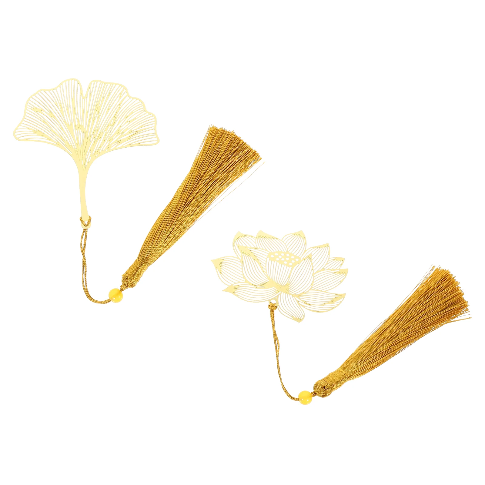 2 Elegant Hollow OUT Leaf Design เครื่องหมายหน้าโลหะเครื่องหมายหน้าสําหรับ Home Office อ่านนักเรียนอุปกรณ์โลหะ