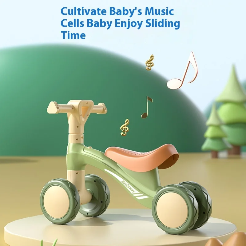 Summer outdoor sports children's balance bike 1-3 years old baby strollerfour-wheel sliding  footless walker toy birthday gift