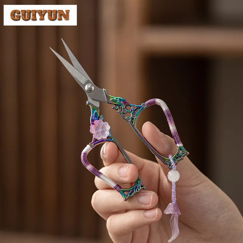 المنسوجة يدويا شرابة أكياس الشاي مقص التطريز قطع الخياطة خياط المقصات التطريز الحرفية Teaware أدوات متخصصة الحرفية #4