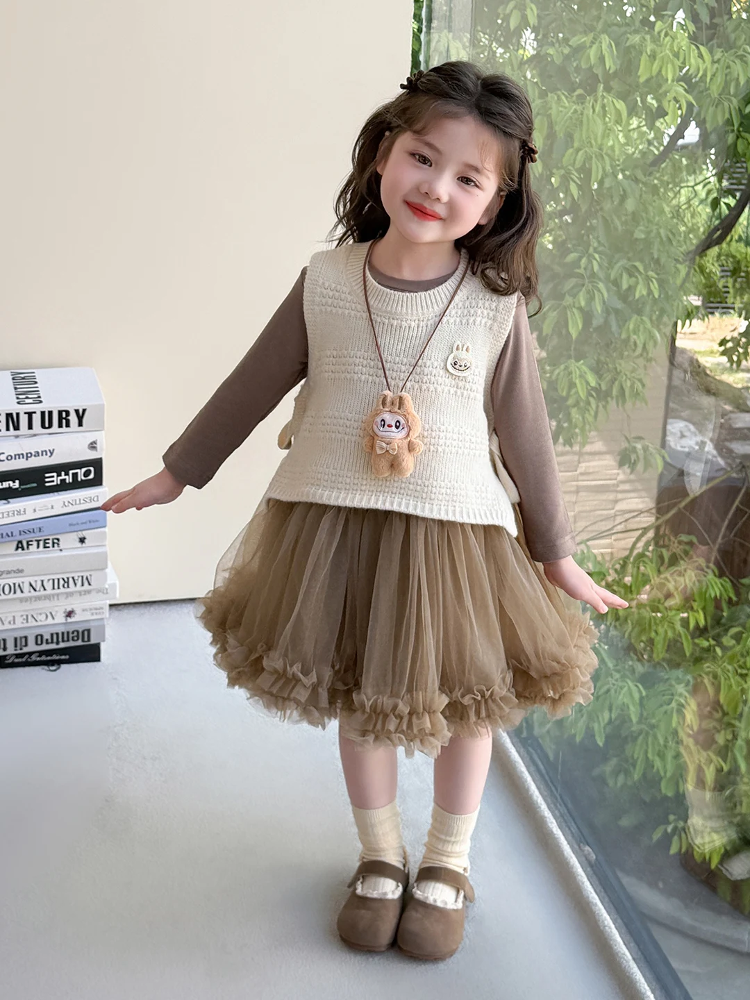 

Princ Sle Long Sve Girls Dr, комплект из двух предметов, модная весенне-осенняя детская одежда, легкая повседневная одежда