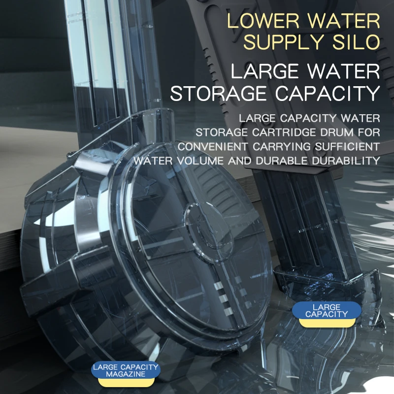 Pistola de agua eléctrica, pistolas de chorro automáticas, pistola de agua de gran capacidad, juguete de chorro a pilas, juguete de tiro de larga distancia