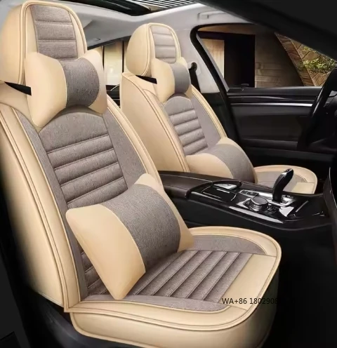 

Luxurious PU Nappa Leather Car Seat Cover Front Rear Protective Soft Polyester Breathable Design for Fit Chr Model Car Interior