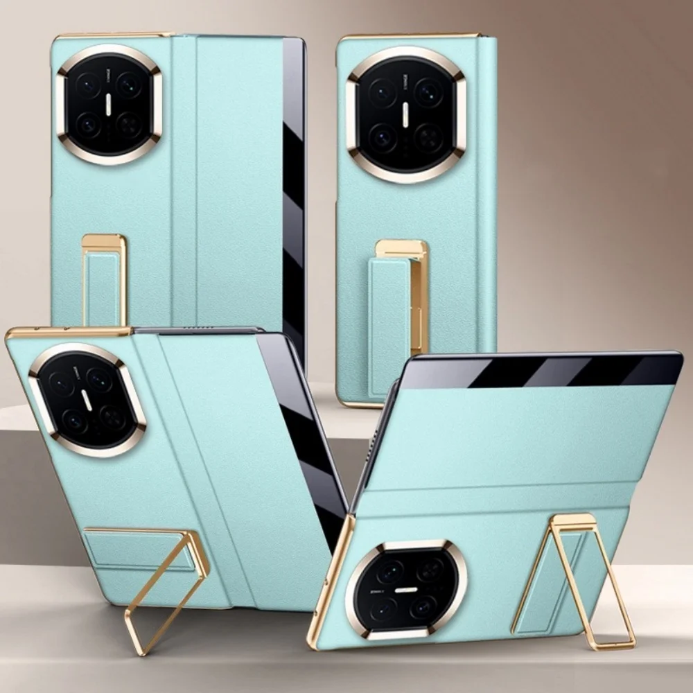 

Luxury Slim Leather Wristband Bracket Case For Huawei Mate X7 Smart Window View Cover