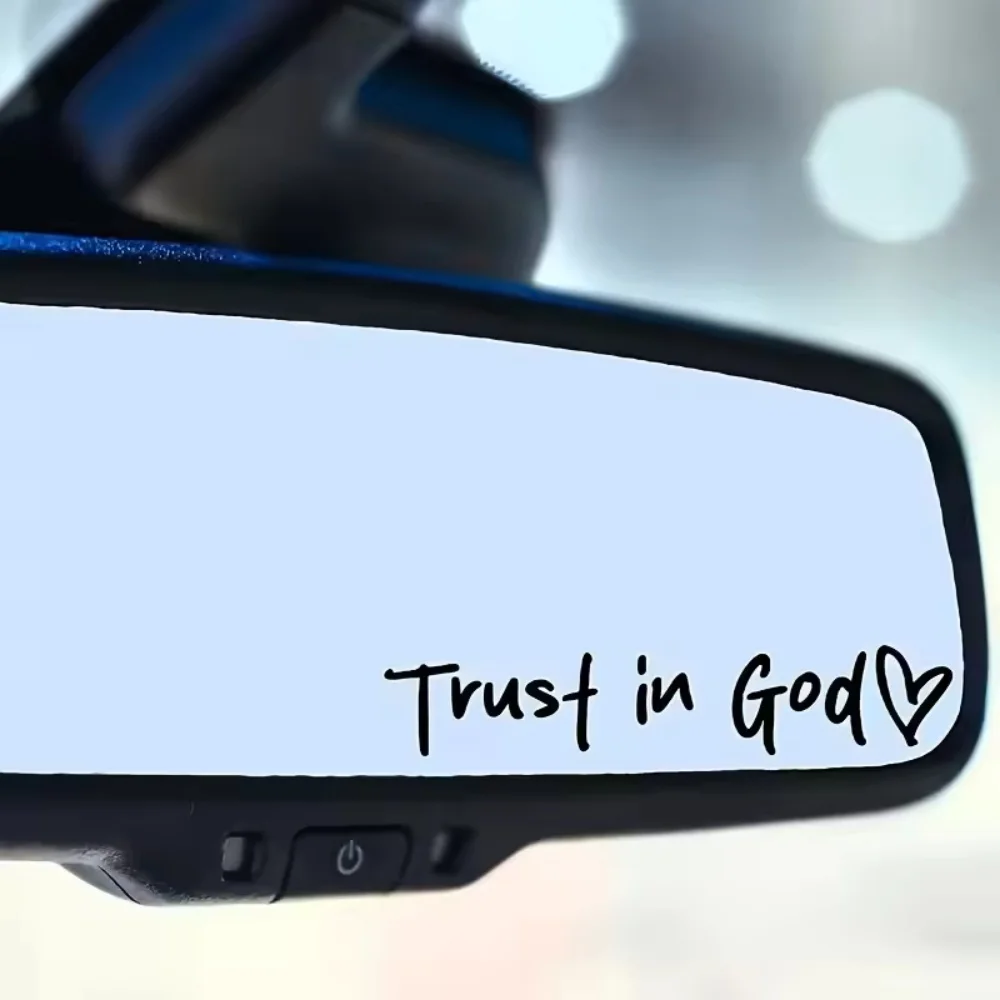 1/2pcs Trust in God Believe Rearview mirror stickers God letter stickers are suitable for all kinds of cars and motorcycles ﻿