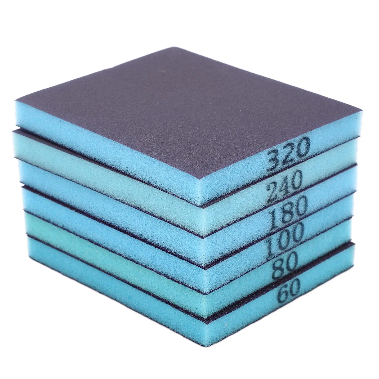 for woodworking Sanding Sponge Block 60‑320 Grit Wet/Dry Use Rust Removal, Wear Resistant, Easy Grip 2-Sided