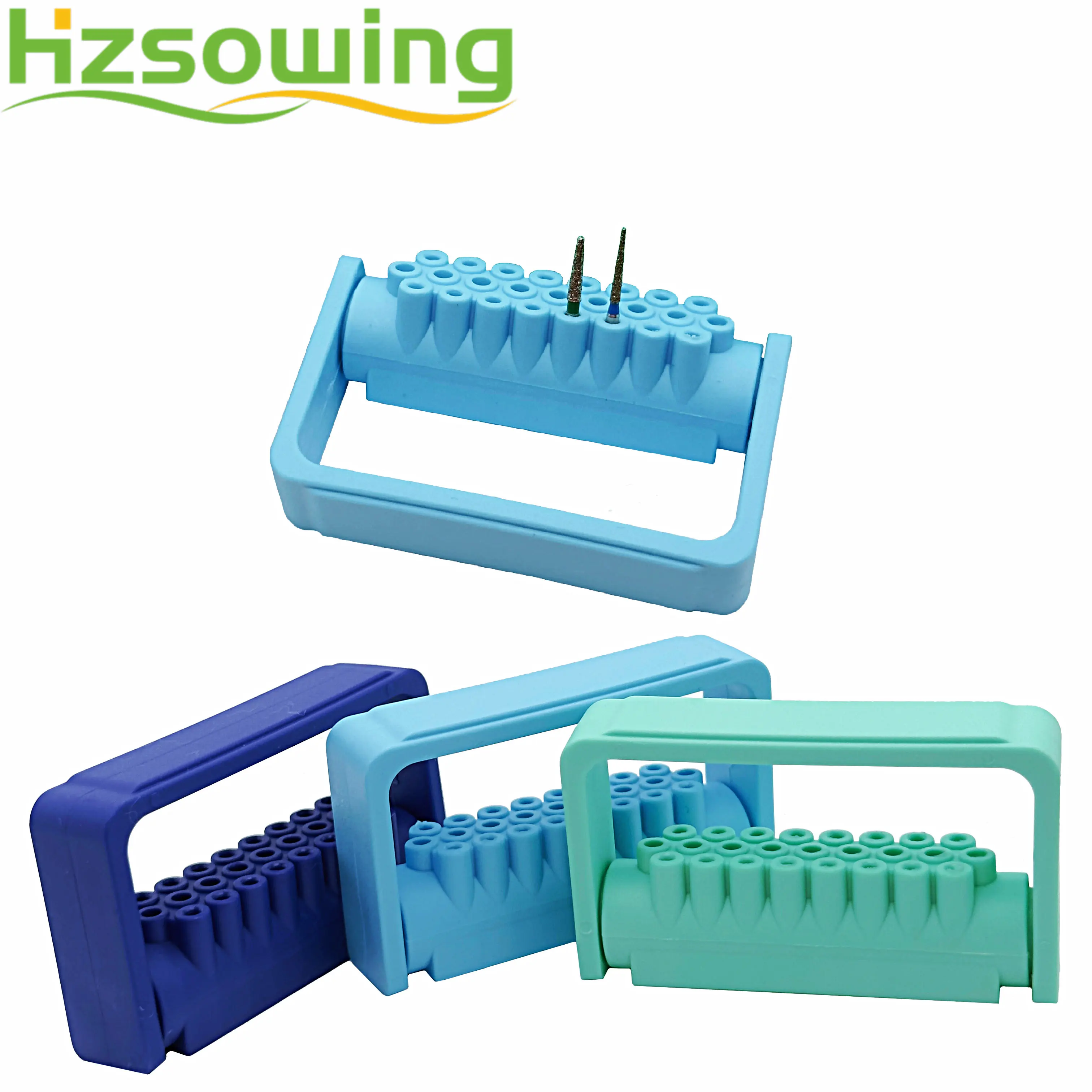 25Holes Bur Disinfection Block Place FG&RA Drill Bit Autoclavable at 135° Plastic Dental  Clinic Lab Tool