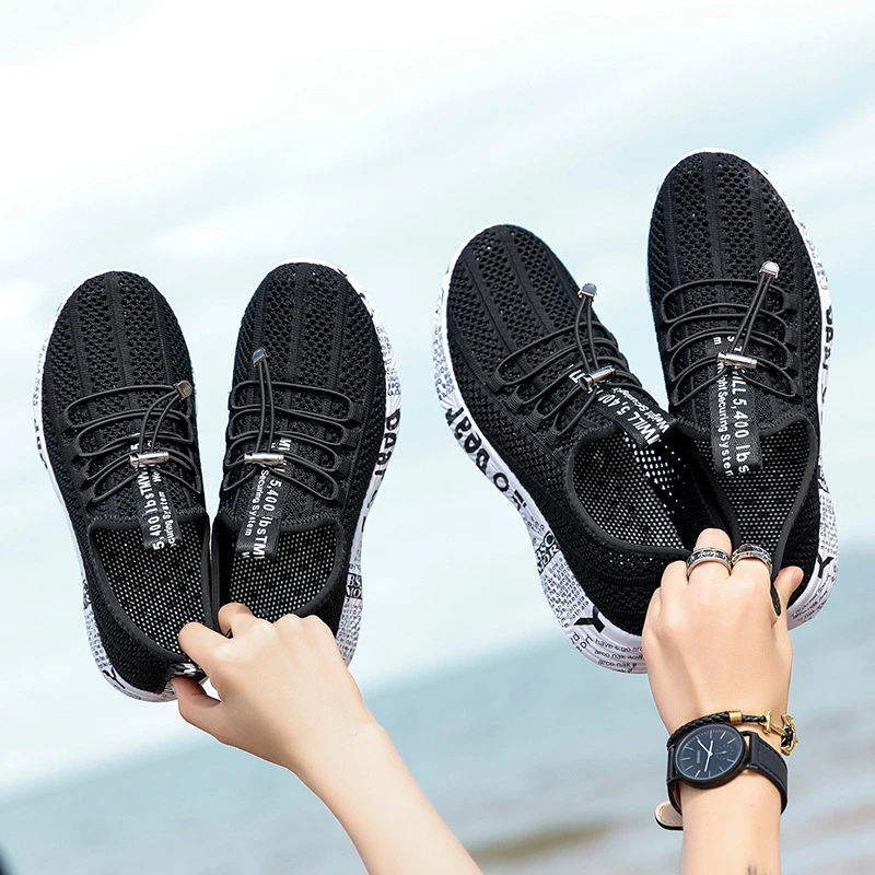 

Outdoor Sports Wading Shoes Fashion Casual Mesh Printed Creek Shoes Border Anti Slip Hollow Breathable Sneakers Walking Shoes