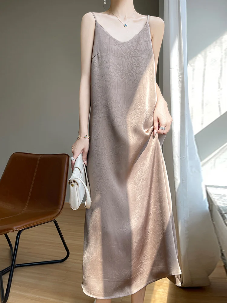 الحرير الساتان المرأة الأزهار التطريز ألف خط حزام الدكتور طويل الصيف خلات قاعدة تنورة Ele الشعور الدكتور تخفيف Sle