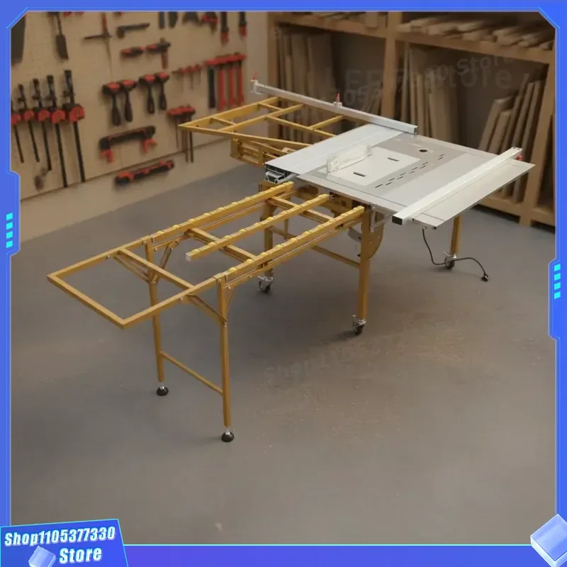 Portable Woodworking Sliding Table Saw Precision Panel Cutter Dust Free System Compact Design for Home Workshop DIY Furniture