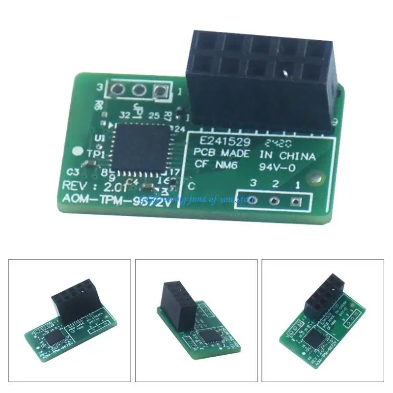 

H9EB AOM-TPM-9672V TPM2.0 with 10pins SPI Interfaces 9672V Control Module
