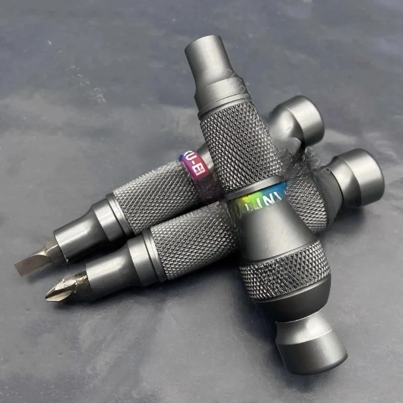 Self-locking 6.35mm precision screwdriver all-aluminum alloy screwdriver handle interface with strong magnetic