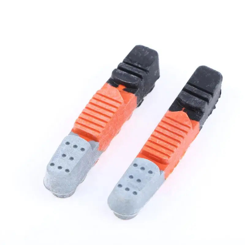 New 1Pair Bike Brake Pads Rim Drawer-Type 3-Color Brake Pad Rubber Replacement Road Bike Braking C-Brake With Mud Trough Silent