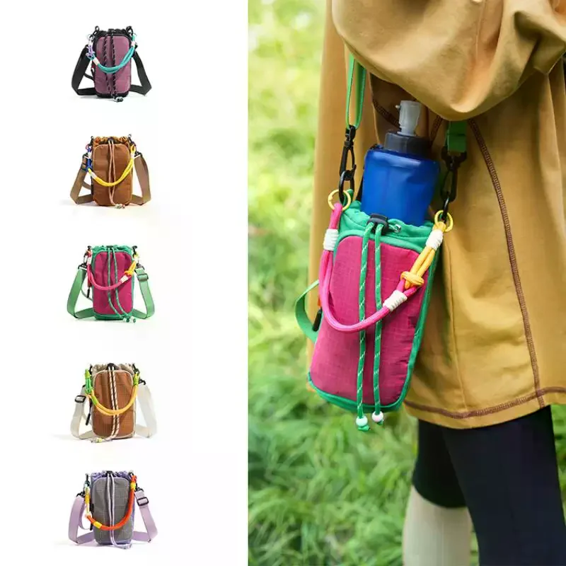 Dopamine Crossbody Water Bottle Bag 2026 New Model Portable Large Capacity Phone Bag Waterproof Water Bottle Bag For Students