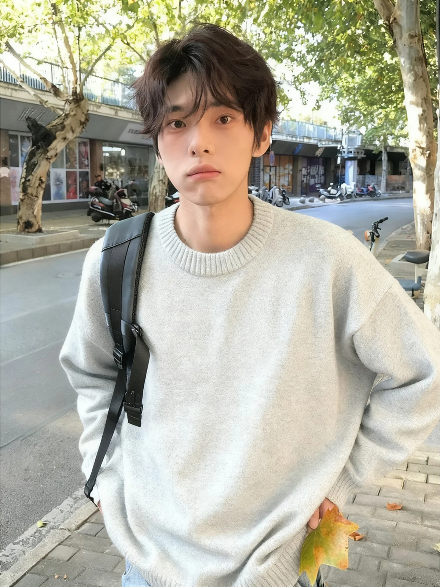 

ay round Ne Fce Lined Knitwear for Men Casual Inner Wear Base Layer Top Heavyweight Winter Comfortable Knitted Sweater