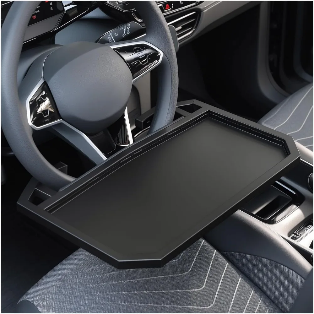 

steering wheel tray,black car table tray for eating,steering wheel desk for laptop food and car accessories,fits most vehicles s