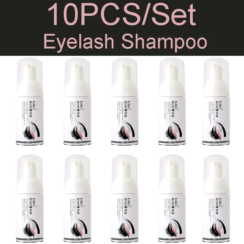 

30ML/set Eyelash Extension Shampoo Glue Remover Travel Partable Lash Makeup Foam Cleanser Deep Cleaning Wash Mousse for Women