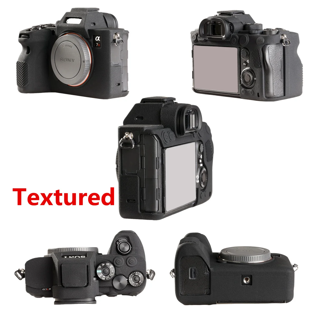 Rubber Silicone Case Body Cover Protector Frame Skin for Sony A7R V / A7R 5 / ILCE 7RM5 A7RV A7R5 A7RM5 Camera Soft