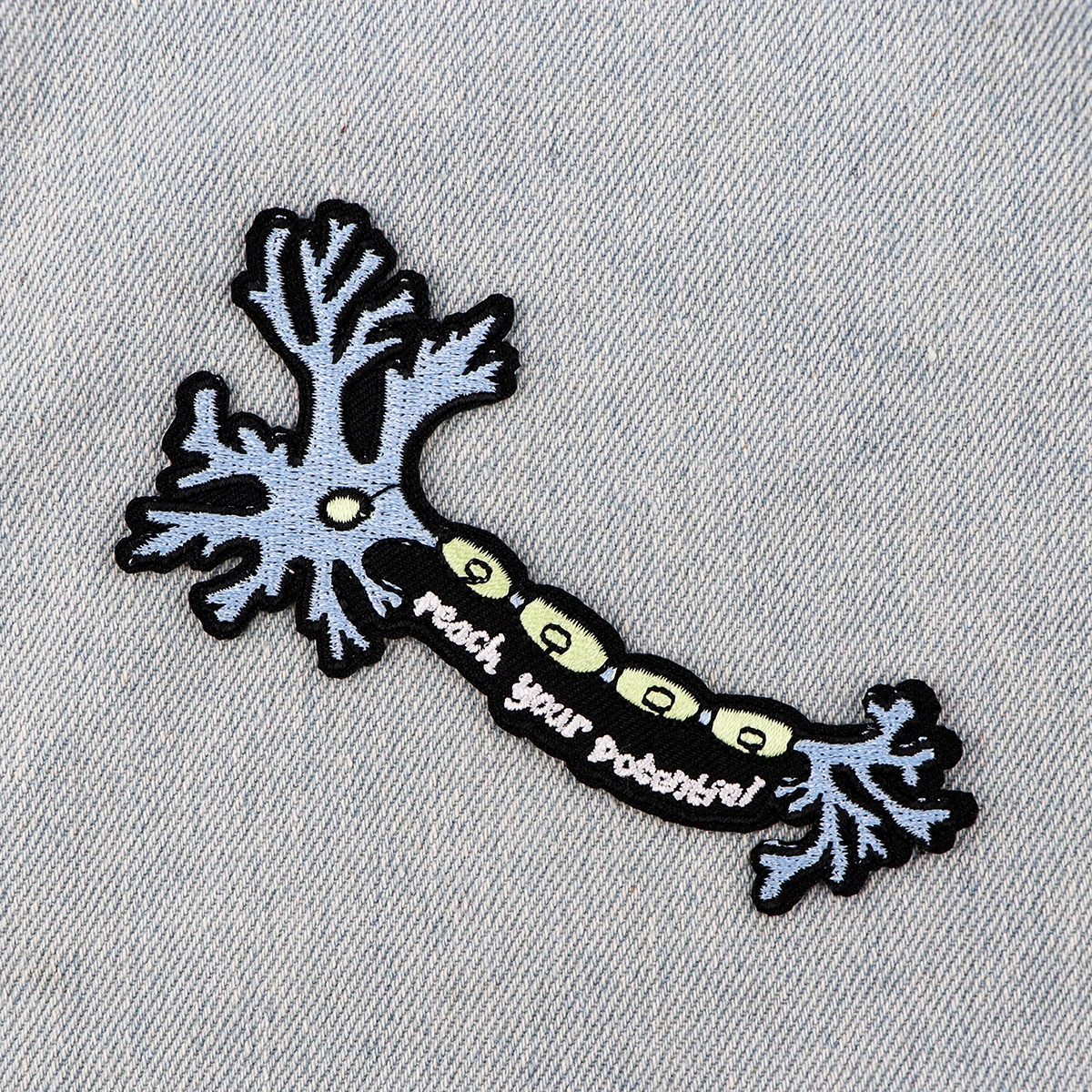 Doctor's Neural Markers DIY Embroidered Iron On Patches Badges Patchwork Sewing Applique Jacket Backpack Badges