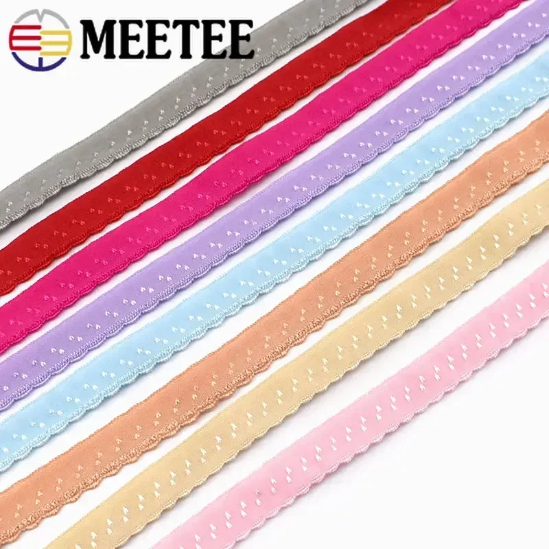 5/10M 11mm Nylon Elastic Band for Sewing Underwear Double-layered Edge Folding Rubber Bands Bra Shoulder Tape DIY Accessories