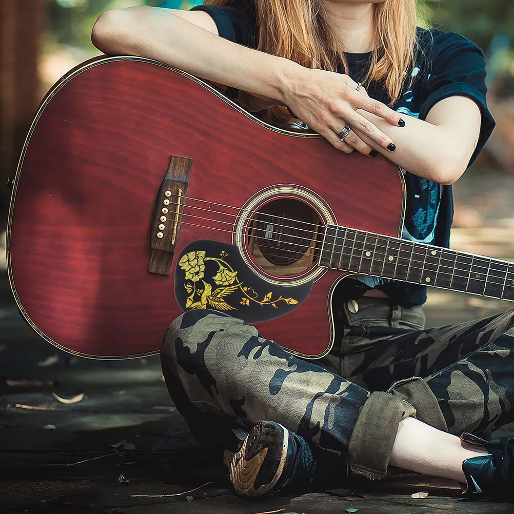 

2Pcs Guitar Protective Pickguard Plastic Acoustic Hummingbird Scratch Plate Durable Replacement Guitar Supplies