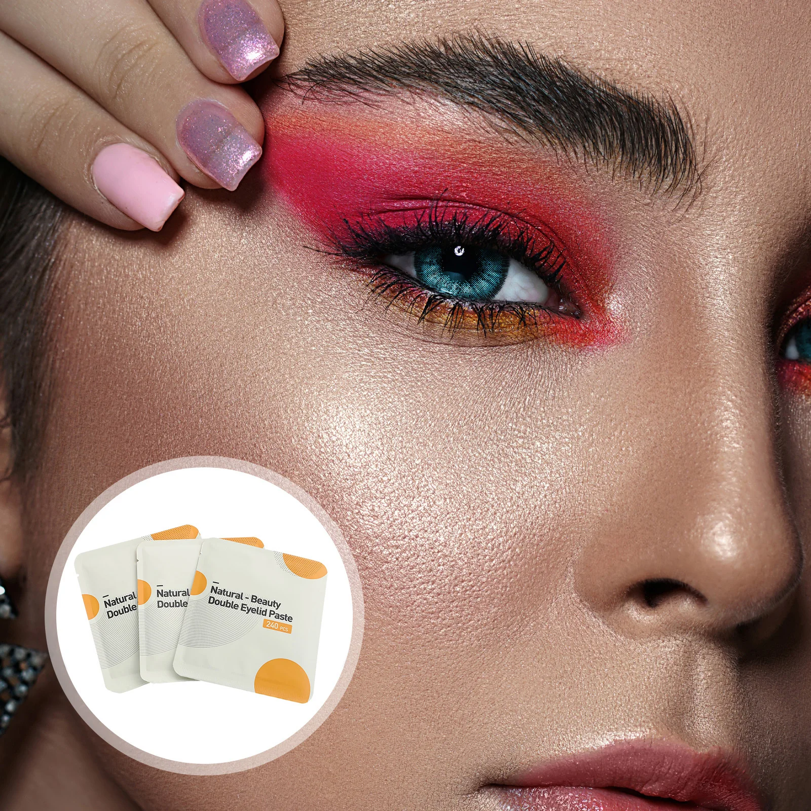 

3 Sets Double Eyelid Tape Invisible Eye Stickers Textured Breathable Eyelid Strips Natural Makeup Effect Eye Makeup Supplies