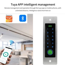 Support Tuya  App Bluetooth Access Control System Fingerprint Door Opener Card Reader WiFi Gateway Support Embeded Touch Keypad
