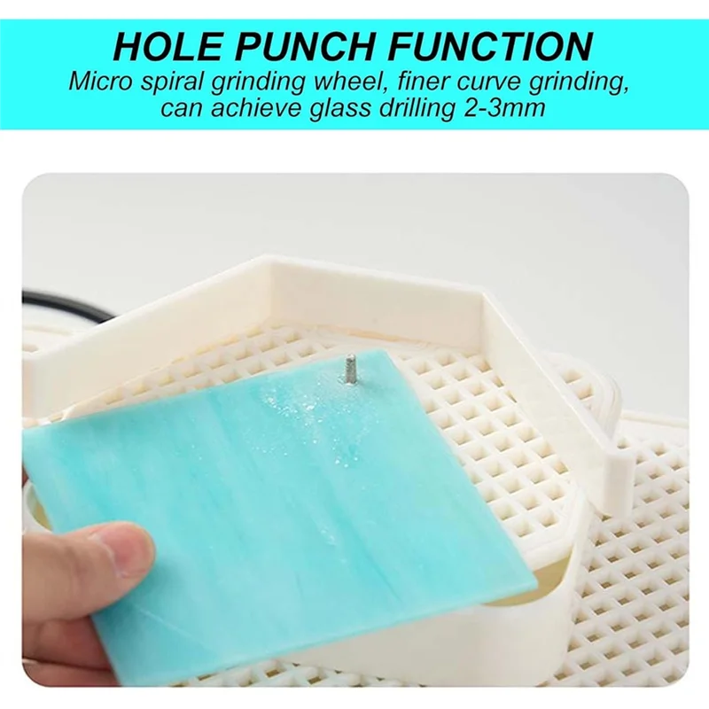 

【B07R】Двухслойная шлифовальная машина для витражей, с 4 размерами алмазных шлифовальных насадок, расширенная защита от брызг, предотвращает совместимость с вилкой стандарта США