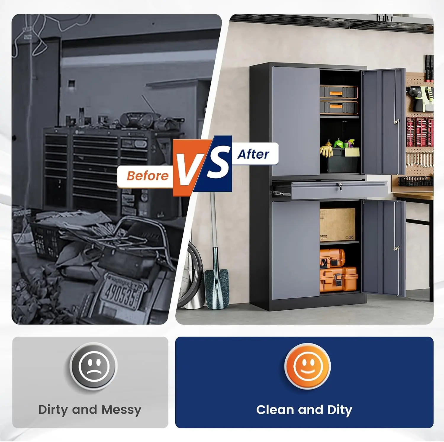 Armadio Metallico per Garage, - Office Storage Cabinet recensione e prezzo