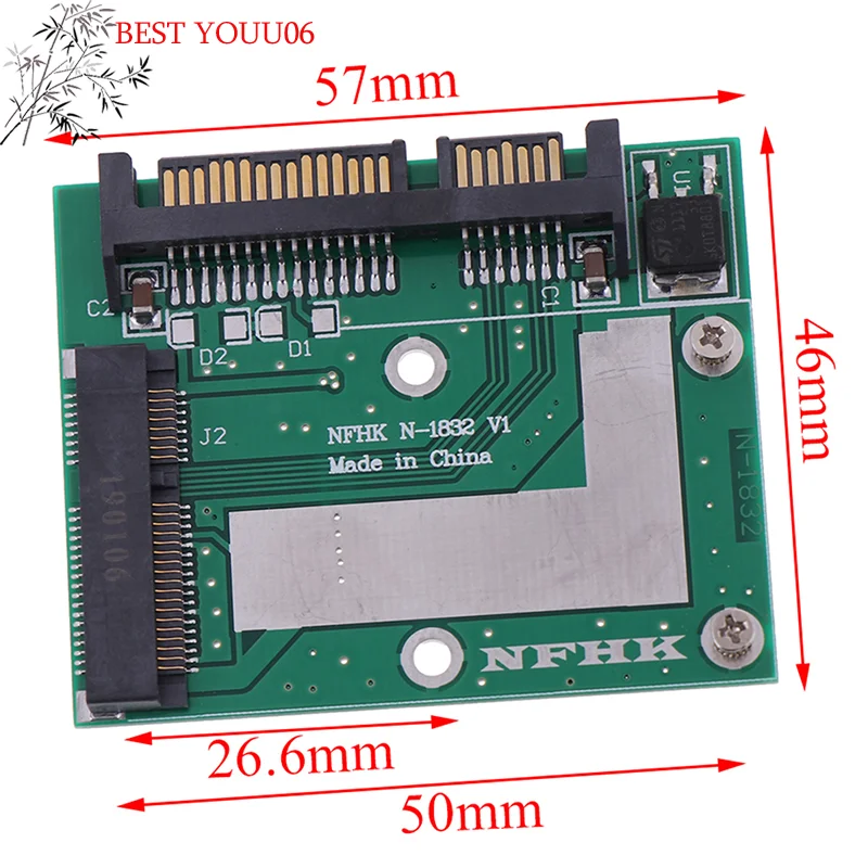 Hot 2024 MSATA SSD To 2.5'' SATA 6.0gps Adapter Converter Card Module Board Mini Pcie SSD Wholesale